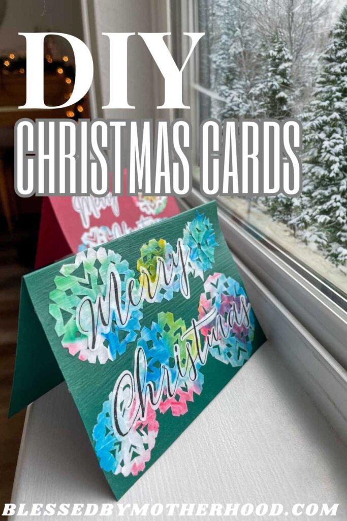 DIY Christmas cards pinnable image