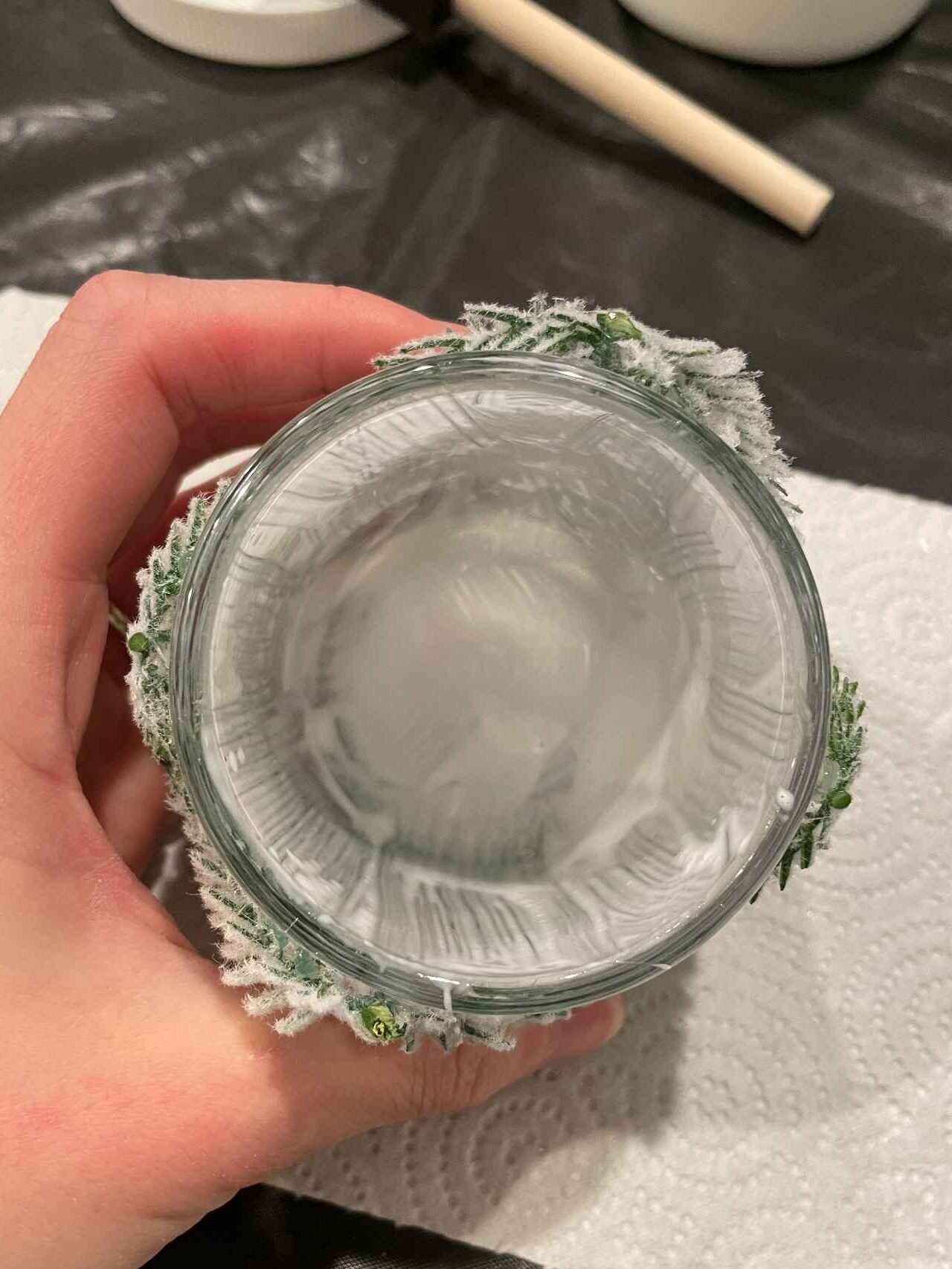 mod podge inside votive